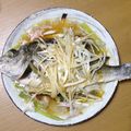 yamambo's cooksnap of when they made 鯛の中華蒸し.