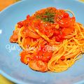 YUH♡ママ's cooksnap of when they made きのことホールトマトで作ってみたパスタ.