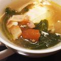 りーこ、's cooksnap of when they made 温玉とトマトとレタスのシャキシャキスープ.