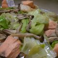 conn's cooksnap of when they made ヘルシー！レタスと鮭のさっと煮！.