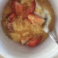 ★★★★★★★★'s cooksnap of when they made 苺きな粉ヨーグルトのメープルがけ✿.