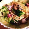 さ、福也's cooksnap of when they made タコ入り☆ブロッコリーとネギのパスタ.