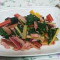 のぶクロ's cooksnap of when they made 簡単☆スイスチャードのにんにく塩炒め.