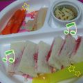 ゆみんちゅⅤ's cooksnap of when they made 離乳食 いちごのくるくるサンドイッチ♪.