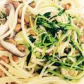ヤマダひまわり's cooksnap of when they made ヘルシー♡納豆と豆苗ときのこのパスタ♡.