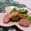 赤い電話's cooksnap of when they made お弁当に♡ピーマンさんとソーセージくん.