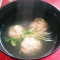 oひーﾁｬﾝo's cooksnap of when they made まぐろのたたき団子で簡単お吸い物.