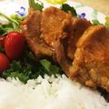 Oyakmam's cooksnap of when they made 厚切り豚ロース肉のスタミナ生姜焼き.
