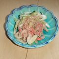 きらり流れ星's cooksnap of when they made レンジで簡単*カニカマと長葱のあえもの*.