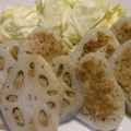 ●○マシュマロ○●'s cooksnap of when they made ヘルシー！れんこんのひき肉詰め焼き！.