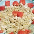 COOKパズドラ～'s cooksnap of when they made トマト水菜もやし鶏ささみのごま油サラダ.