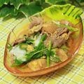 ぽっぽぺぺ's cooksnap of when they made 調味料は3・2・1…セリと麩のすき煮風丼.