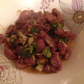 cocosakisk's cooksnap of when they made 砂ずりの柚子胡椒炒め.