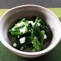 meg115's cooksnap of when they made 山東菜と玉ねぎの☆めんつゆ酢和え☆.