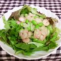龍青空ママ's cooksnap of when they made エビと枝豆・ベビーリーフのサラダ♪.