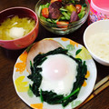 ＲＫまま's cooksnap of when they made ほうれん草の巣ごもり卵.