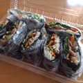 yuiusa's cooksnap of when they made お弁当☆ビビンバおにぎらず.