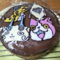 悠さんママ's cooksnap of when they made 妖怪ウオッチ☆キャラチョコケーキ.
