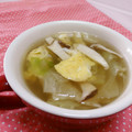 赤い電話's cooksnap of when they made エリンギとレタスのコクうまスープ.