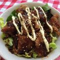 schnee27's cooksnap of when they made ランチに♡からあげリメイク丼.