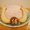 yuu☆cocoママ's cooksnap of when they made ☆こどもの日カブトのドームケーキ☆.
