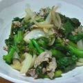 P-K23's cooksnap of when they made 菜の花と豚のサッパリ炒め.