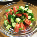 YUKIKI☆'s cooksnap of when they made 簡単　キュウリとトマトのコロコロ和え.