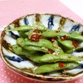 赤い電話's cooksnap of when they made ごま油が香る！ピリ辛えだまめ.
