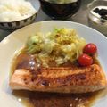 zhlovesck's cooksnap of when they made 鮭noたまねぎバルサミコソースソテー♪.