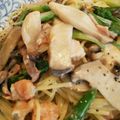 むこしろくま's cooksnap of when they made 簡単☆鮭缶のクリームパスタ.