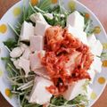 ヒヨッコさや's cooksnap of when they made 絹豆腐＆水菜サラダのキムチ載せ（美味い）.