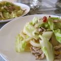 ☆☆あっきん☆☆'s cooksnap of when they made 冷凍うどんで春キャベツと豚肉焼きペペロン.