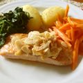 ブランディ's cooksnap of when they made 鮭ムニエル♪焦がしアーモンドバターソース.