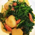 かなん02's cooksnap of when they made ホウレン草とじゃが芋のガリバタ醤油炒め☆.