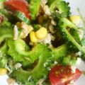 のえもゆ's cooksnap of when they made 夏野菜(ゴーヤ・オクラ・トマト）のサラダ.