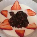 i_yokan's cooksnap of when they made いちご＆ヨーグルト＆ゆであずきのデザート.