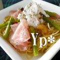 yoppy゜'s cooksnap of when they made 白身魚と生ハムのガーリックパスタ★.