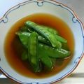hd104's cooksnap of when they made スナップえんどうのお浸し.