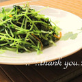 矢切のねぎちゃん's cooksnap of when they made アジア風♪豆苗のピリ辛胡麻炒め♪.