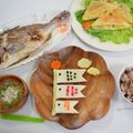 ♪hiroe♪'s cooksnap of when they made 離乳食後期☆仲良し鯉のぼりパン☆.