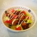 龍青空ママ's cooksnap of when they made ランチに♡からあげリメイク丼.