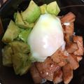 moco815's cooksnap of when they made おうちでカフェランチ♪アボカドスパム丼.