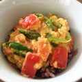 クタちゃん☆'s cooksnap of when they made ランチに✿トマト・卵・ピーマンどんぶり♪.
