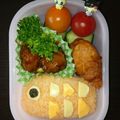 チョビデブ's cooksnap of when they made 簡単＊丸型１つde鯉のぼりのキャラ弁＊.