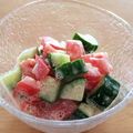 ☆ひぐま☆'s cooksnap of when they made 超簡単！トマトときゅうりのキューブサラダ.