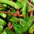 リズリズリズム's cooksnap of when they made サヤエンドウと豚肉のオイスター炒め.