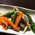 はるたろ☆'s cooksnap of when they made 豚肉とアスパラの塩炒め.