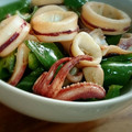 nana★mama★'s cooksnap of when they made イカとピーマンの焦がし醤油炒め.