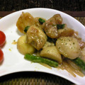 ちよたん's cooksnap of when they made 里芋と鶏モモのふわもちっ♪とチーズ炒め.