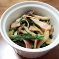 升田さん's cooksnap of when they made 簡単副菜♡水菜ベーコンしめじの煮浸し.